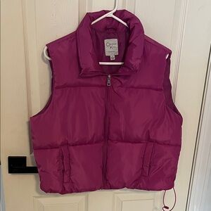 Pink Puffer Vest L